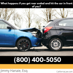What happens if you get rear ended and hit the car in front of you?