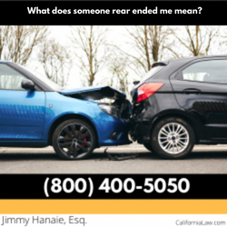 What does someone rear ended me mean?